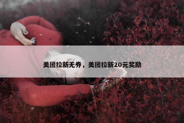 美团拉新无券，美团拉新20元奖励