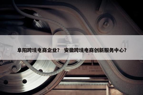 阜阳跨境电商企业？ 安徽跨境电商创新服务中心？