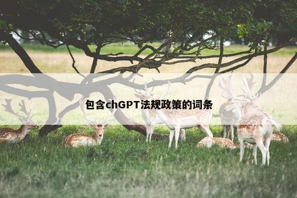 包含chGPT法规政策的词条