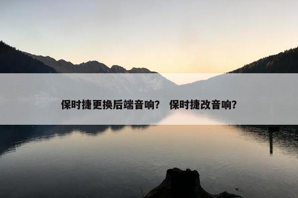 保时捷更换后端音响？ 保时捷改音响？