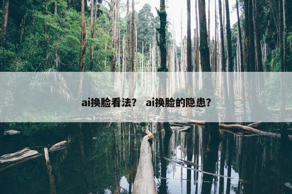 ai换脸看法？ ai换脸的隐患？