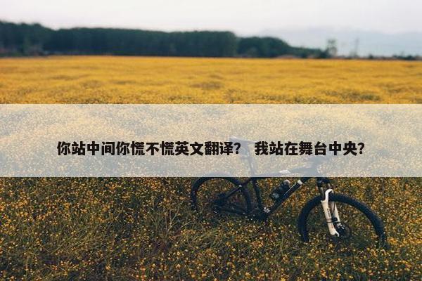 你站中间你慌不慌英文翻译？ 我站在舞台中央？