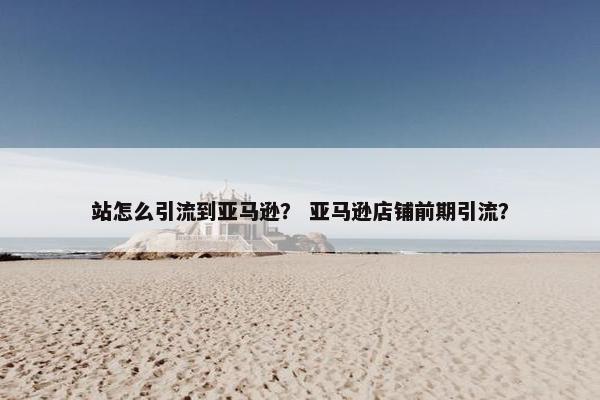 站怎么引流到亚马逊？ 亚马逊店铺前期引流？