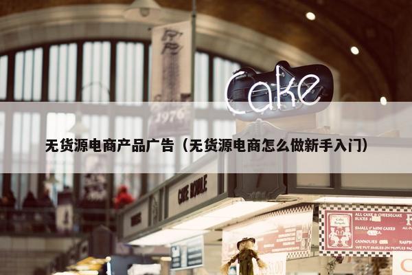 无货源电商产品广告（无货源电商怎么做新手入门）