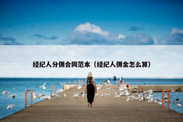 经纪人分佣合同范本（经纪人佣金怎么算）