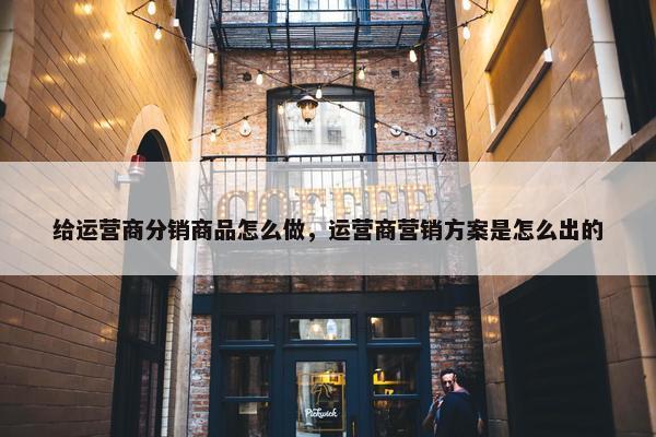 给运营商分销商品怎么做，运营商营销方案是怎么出的
