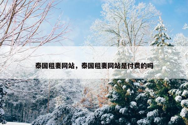 泰国租妻网站，泰国租妻网站是付费的吗