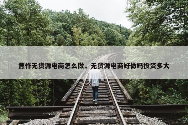 焦作无货源电商怎么做，无货源电商好做吗投资多大