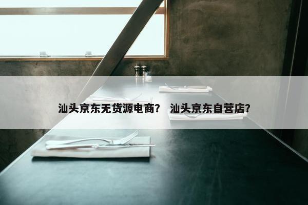 汕头京东无货源电商？ 汕头京东自营店？