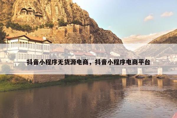 抖音小程序无货源电商，抖音小程序电商平台