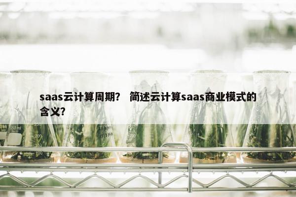 saas云计算周期？ 简述云计算saas商业模式的含义？