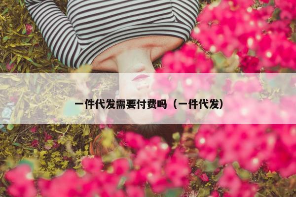 一件代发需要付费吗（一件代发）