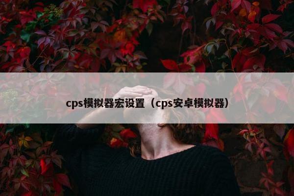 cps模拟器宏设置（cps安卓模拟器）