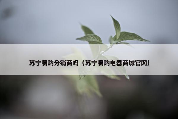 苏宁易购分销商吗（苏宁易购电器商城官网）