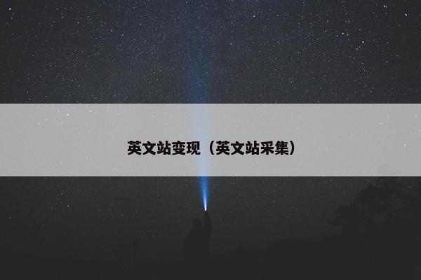 英文站变现（英文站采集）