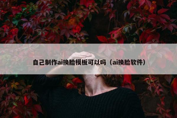 自己制作ai换脸模板可以吗（ai换脸软件）