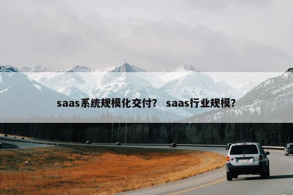 saas系统规模化交付？ saas行业规模？