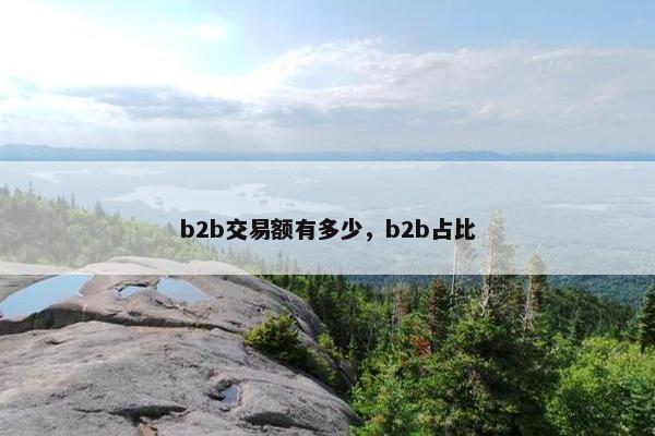 b2b交易额有多少，b2b占比