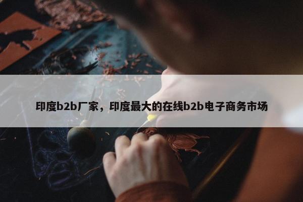 印度b2b厂家，印度最大的在线b2b电子商务市场