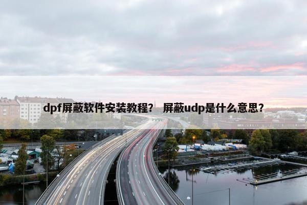 dpf屏蔽软件安装教程？ 屏蔽udp是什么意思？