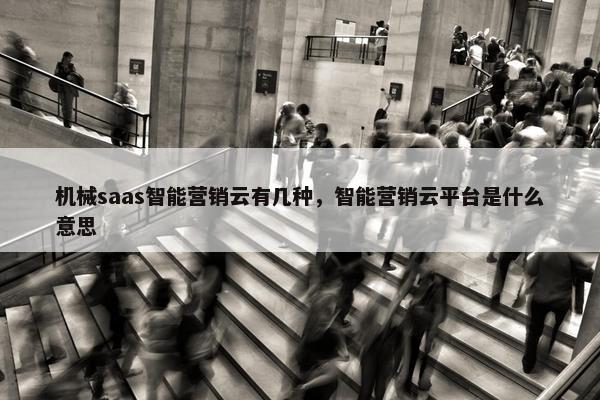 机械saas智能营销云有几种，智能营销云平台是什么意思