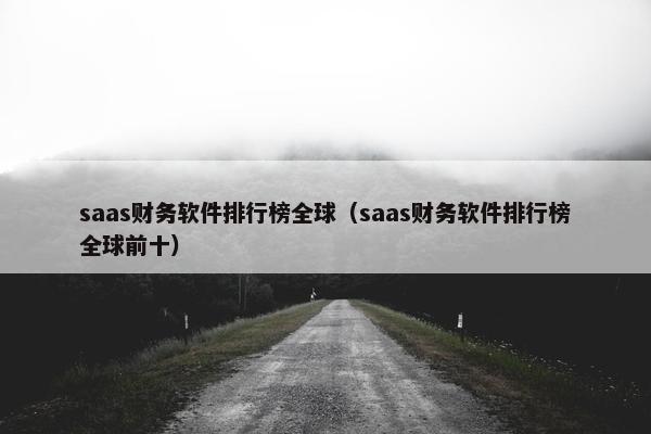 saas财务软件排行榜全球（saas财务软件排行榜全球前十）