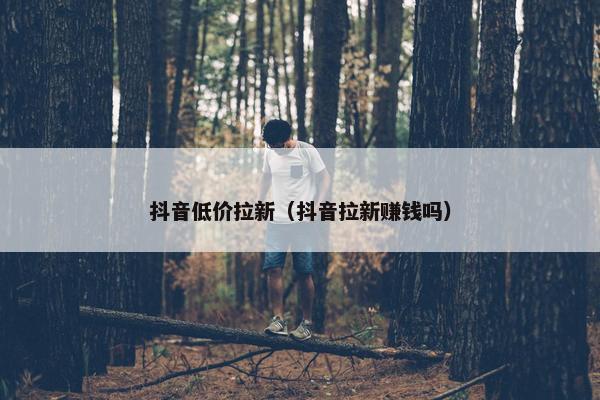 抖音低价拉新（抖音拉新赚钱吗）