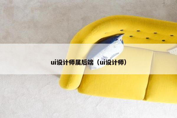 ui设计师属后端（ui设计师）