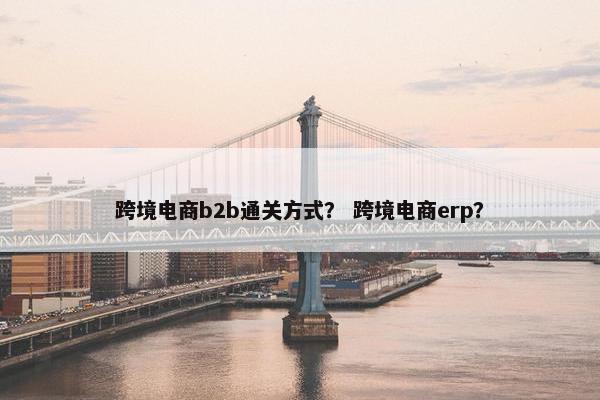 跨境电商b2b通关方式？ 跨境电商erp？