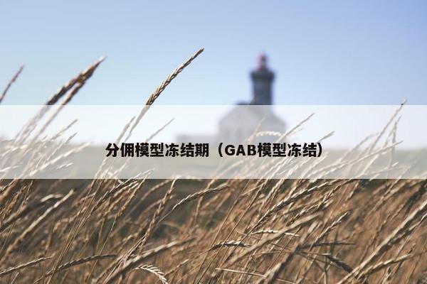 分佣模型冻结期（GAB模型冻结）