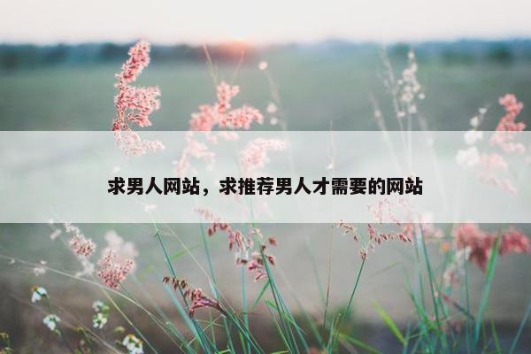 求男人网站，求推荐男人才需要的网站