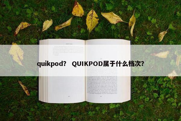 quikpod？ QUIKPOD属于什么档次？