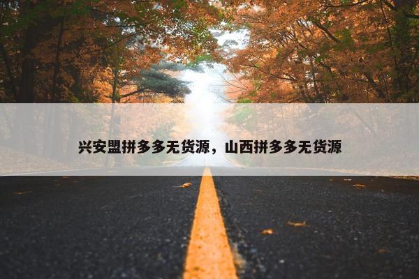 兴安盟拼多多无货源，山西拼多多无货源