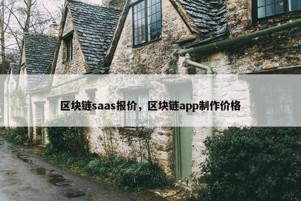 区块链saas报价，区块链app制作价格