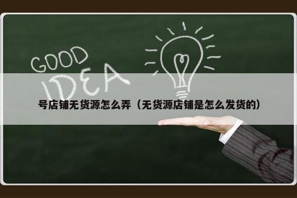 号店铺无货源怎么弄（无货源店铺是怎么发货的）