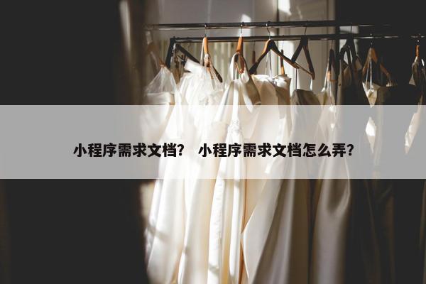 小程序需求文档？ 小程序需求文档怎么弄？