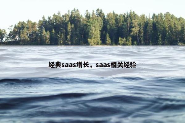 经典saas增长，saas相关经验