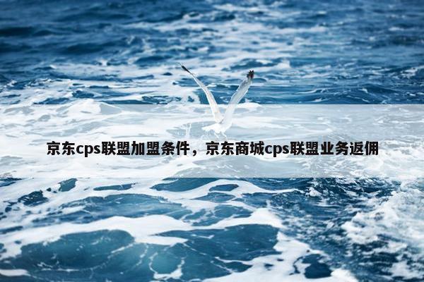 京东cps联盟加盟条件，京东商城cps联盟业务返佣