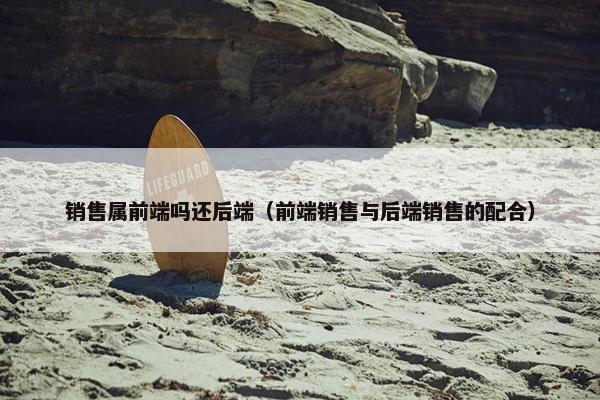 销售属前端吗还后端（前端销售与后端销售的配合）