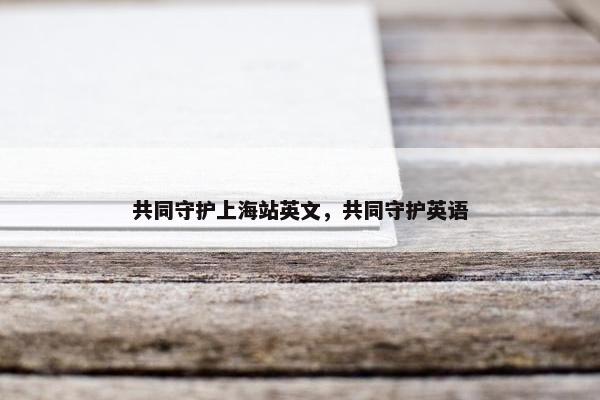 共同守护上海站英文，共同守护英语
