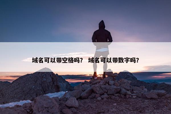 域名可以带空格吗？ 域名可以带数字吗？