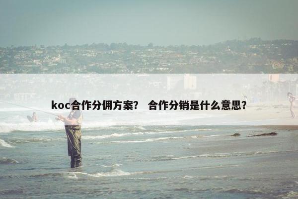 koc合作分佣方案？ 合作分销是什么意思？