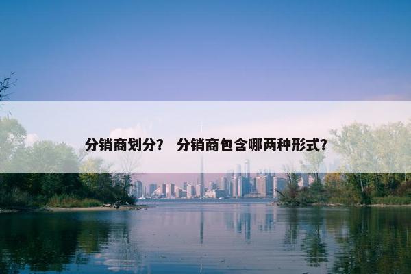 分销商划分？ 分销商包含哪两种形式？