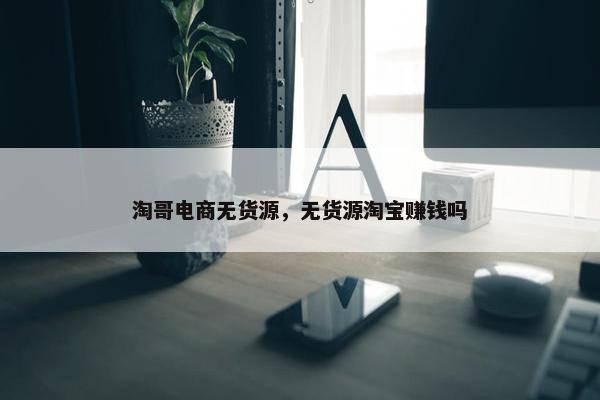 淘哥电商无货源，无货源淘宝赚钱吗