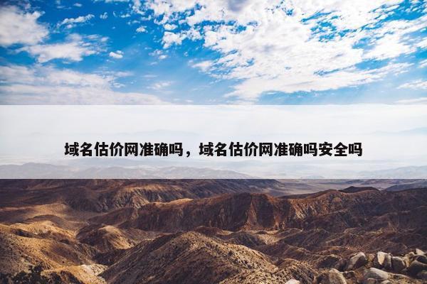 域名估价网准确吗，域名估价网准确吗安全吗