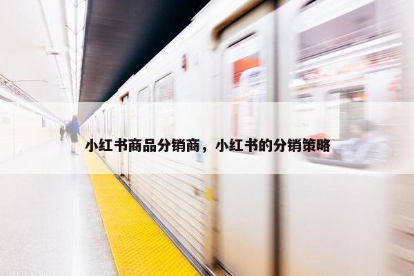 小红书商品分销商，小红书的分销策略