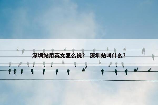 深圳站用英文怎么说？ 深圳站叫什么？