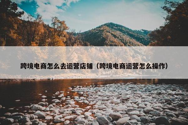 跨境电商怎么去运营店铺（跨境电商运营怎么操作）