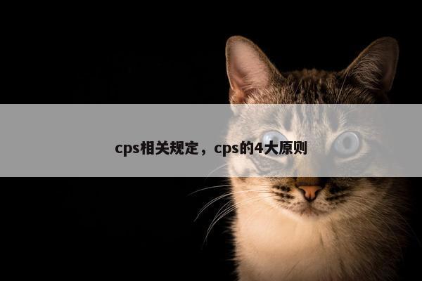 cps相关规定，cps的4大原则