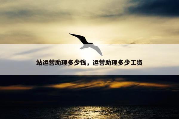 站运营助理多少钱，运营助理多少工资